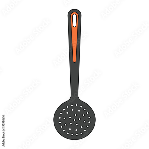 kids drawing vector illustration skimmer spoon cartoon isolated