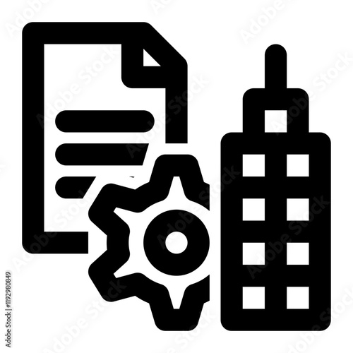 data management, data governance, erp data outline icon