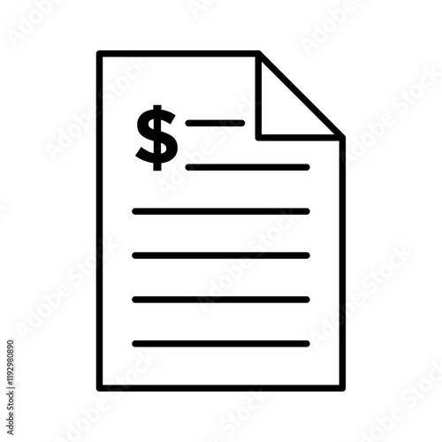 Bank statement icon linear logo isolated