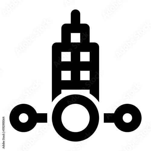 enterprise central component, erp network outline icon