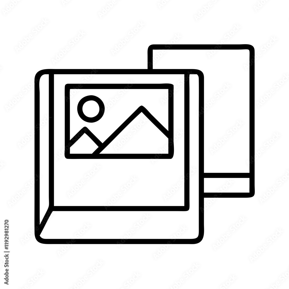 polaroid photo of a book icon, polaroid photo of a book line art - simple line art of polaroid photo of a book, perfect for polaroid photo of a book logos and icons and themed design polaroid photo of a book icon, polaroid photo of a book line art - simple line art of polaroid photo of a book, perfect for polaroid photo of a book logos and icons and themed design