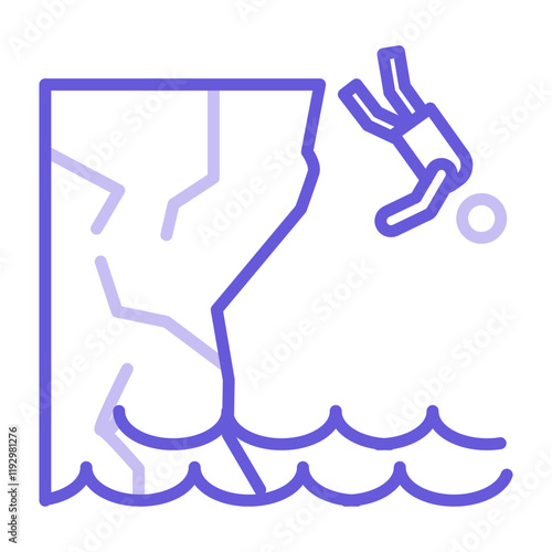 Cliff Diving Icon