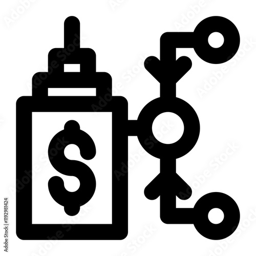 erp integration, system integration outline icon