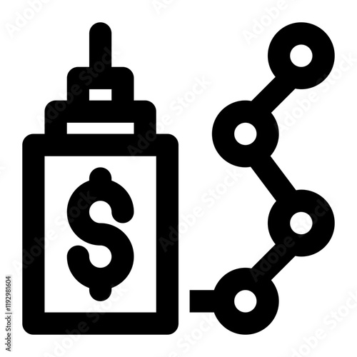 erp network, erp connection, enterprise network outline icon