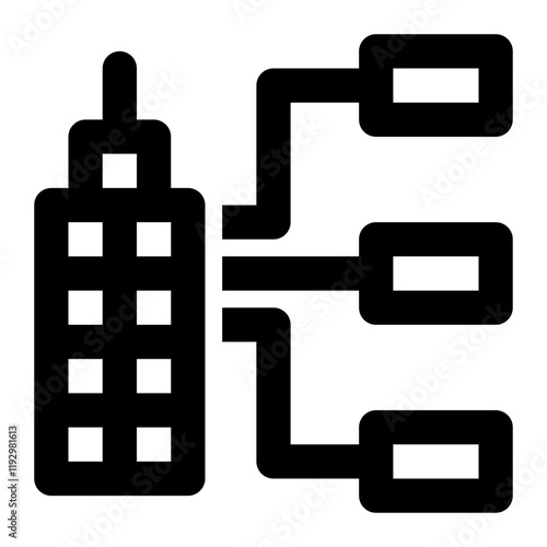 erp module, erp, enterprise resource planning outline icon