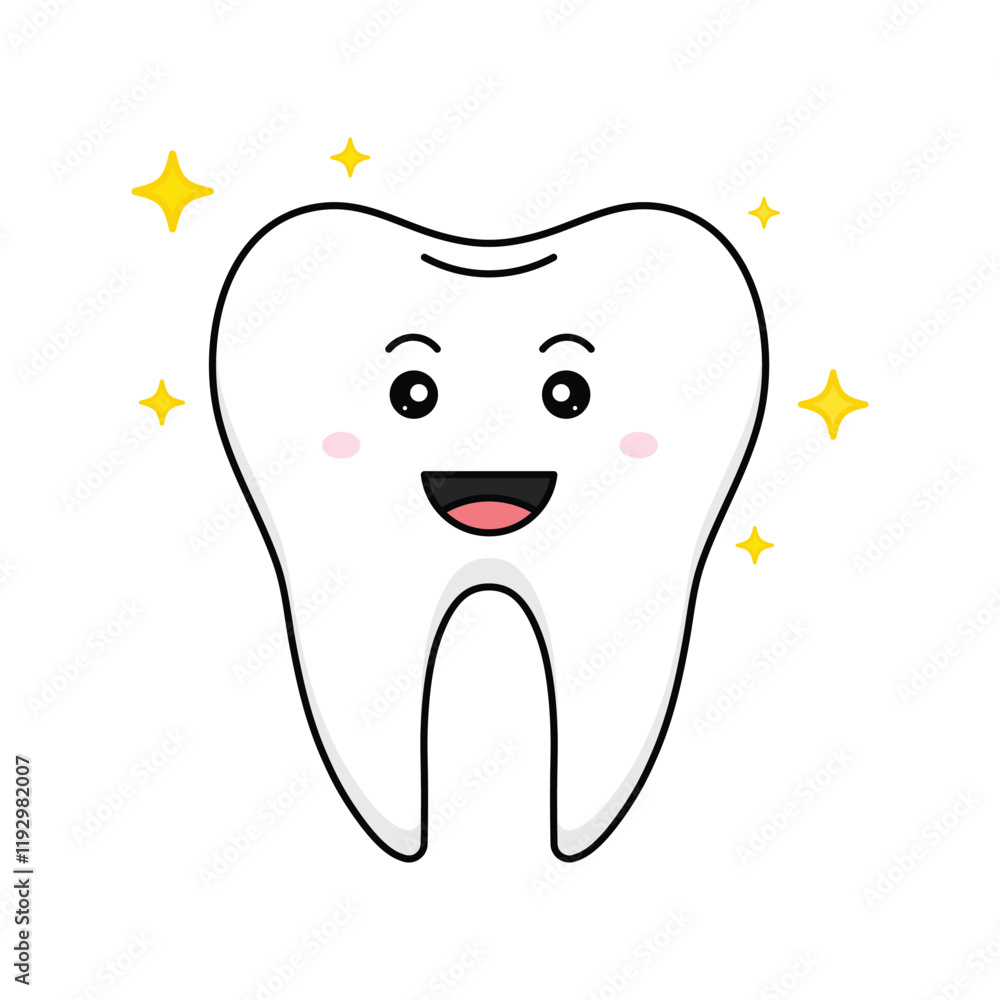 kids drawing vector illustration sparkling tooth cartoon isolated kids drawing vector illustration sparkling tooth cartoon isolated