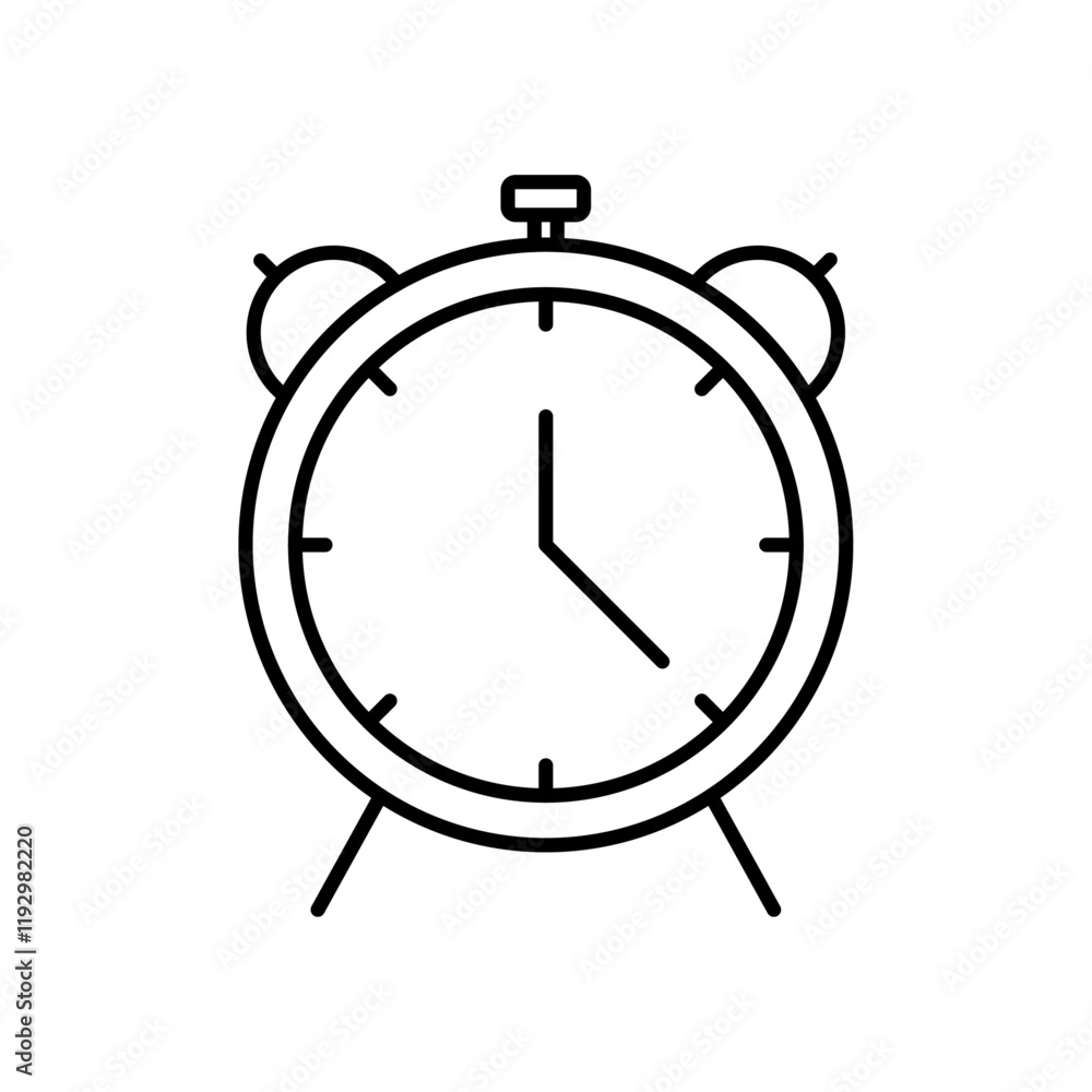 Clock icon linear logo isolated Clock icon linear logo isolated