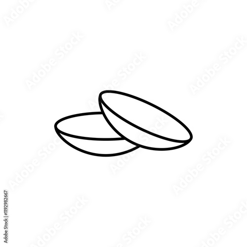 contact lenses icon linear logo isolated