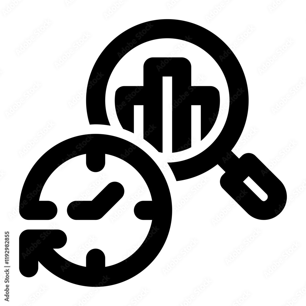 real time analytics outline icon