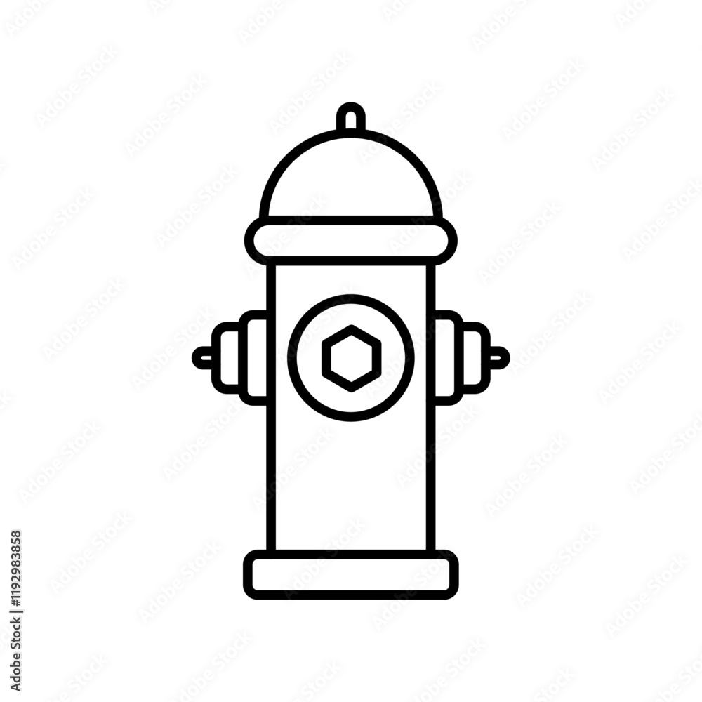 Fire hydrant icon linear logo isolated Fire hydrant icon linear logo isolated