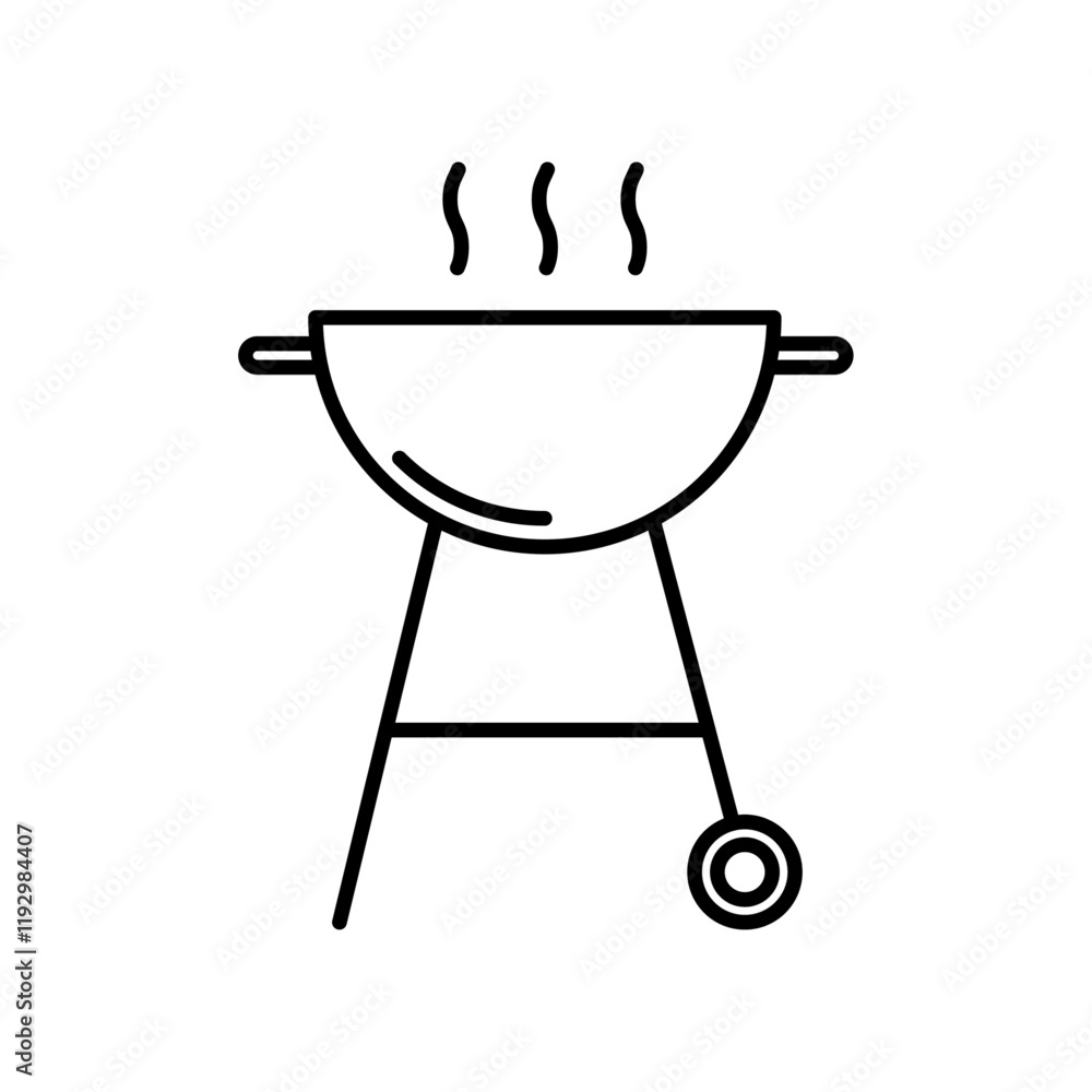 Grill icon linear logo isolated Grill icon linear logo isolated