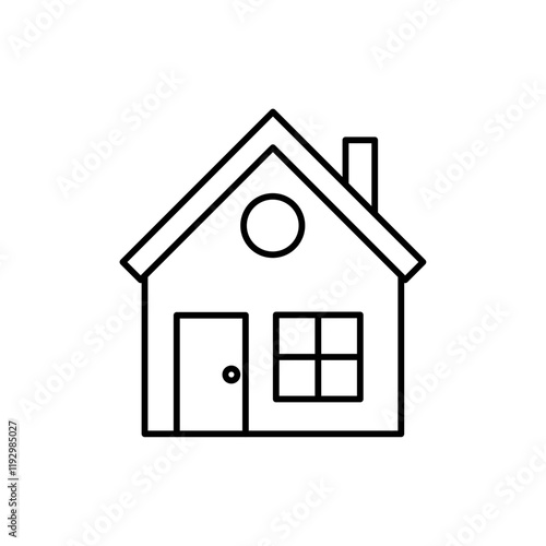 House icon linear logo isolated