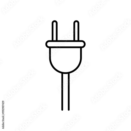 Plug adapter icon linear logo isolated