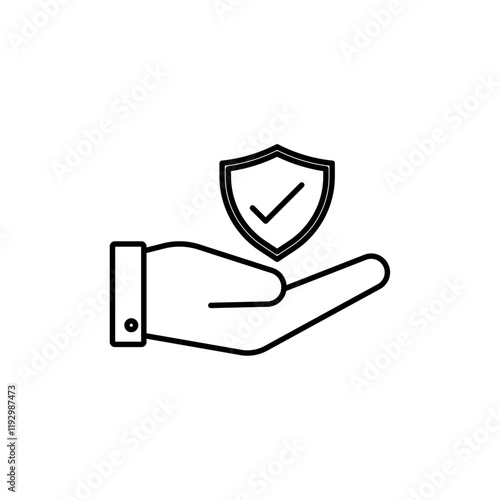 Policyholder icon linear logo isolated