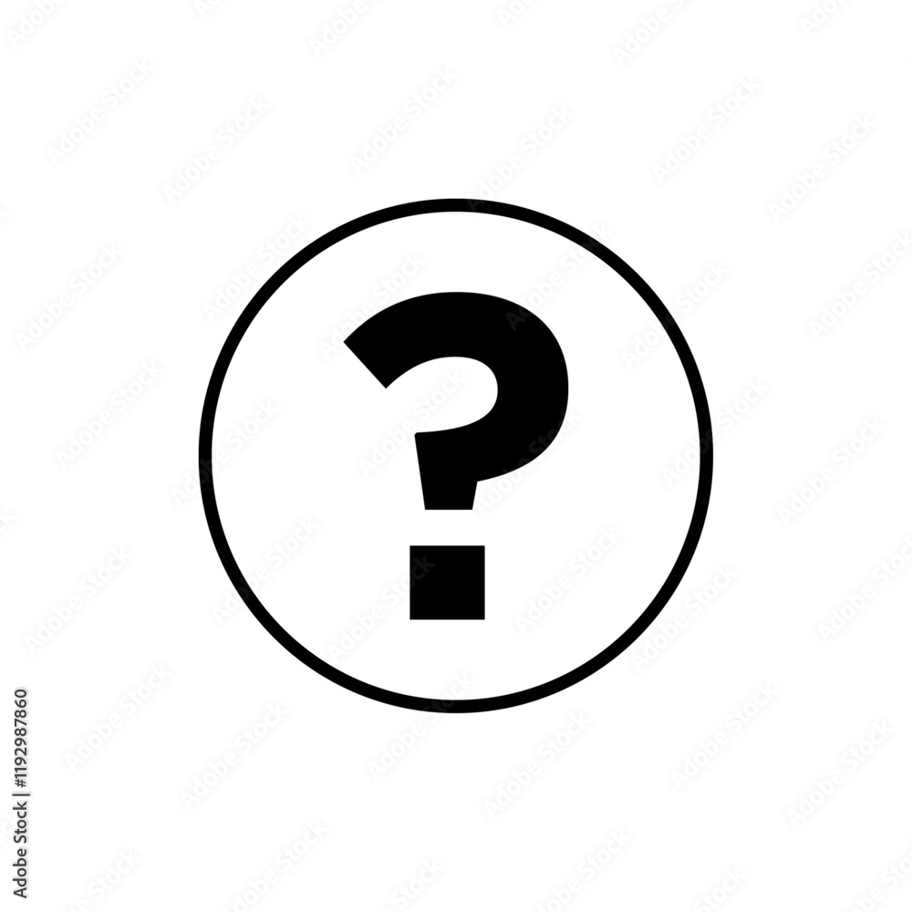 Question mark icon linear logo isolated Question mark icon linear logo isolated