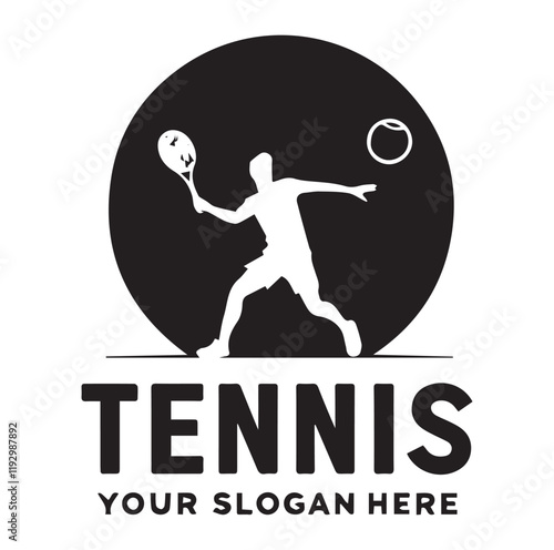 Tennis Logo vector silhouette