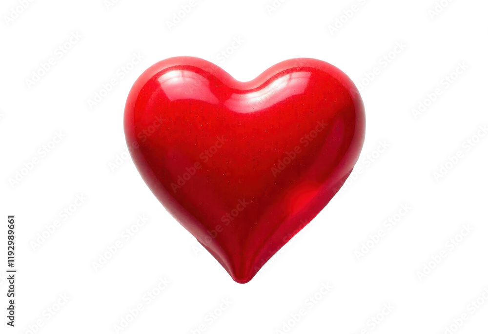 Fototapeta premium red heart isolated on white