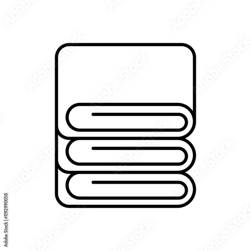 Towel icon linear logo isolated