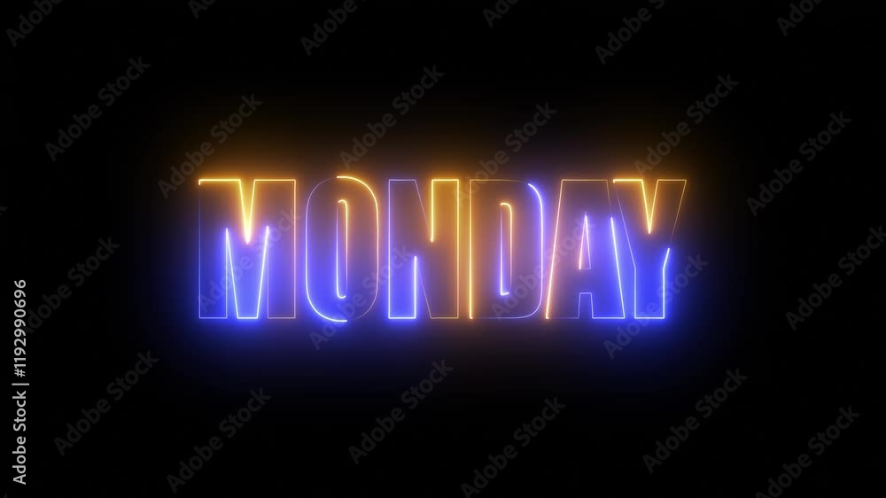neon Monday sale discount promotion marketing offer banner advertising illustration cyber Monday vector design background neon sign animation luxury Monday text animation. neon Monday sale discount promotion marketing offer banner advertising illustration cyber Monday vector design background neon sign animation luxury Monday text animation.