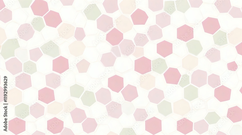 Soft Pastel Hexagon Pattern on Minimal White Background Soft Pastel Hexagon Pattern on Minimal White Background