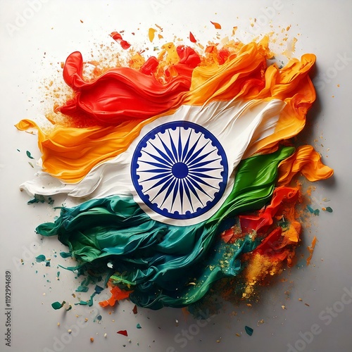A vibrant depiction of India’s Republic Day celebration on 26th January, showcasing patriotic elements, cultural pride, and national unity.