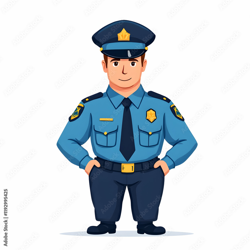 Officer flat design illustration Officer flat design illustration