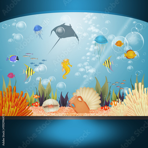 illustration of aquarium