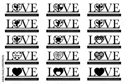 Valentine laser cut file template, Valentine stand decor 