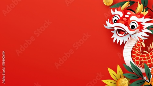 Chinese new year wallpaper vector illustration featuring traditional symbols and designs for lunar new year celebration photo