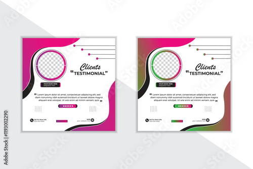 creative and modern client testimonial design template.