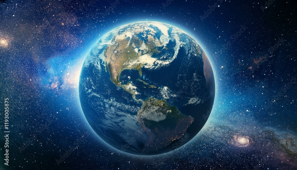A beautiful planet Earth in space A beautiful planet Earth in space