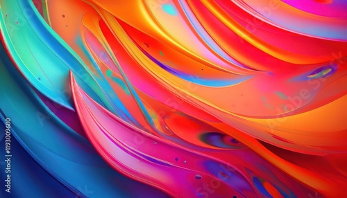 Abstract Maximalist Wallpaper with Vibrant Colors and Intricate Patterns