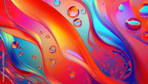 Abstract Maximalist Wallpaper with Vibrant Colors and Intricate Patterns