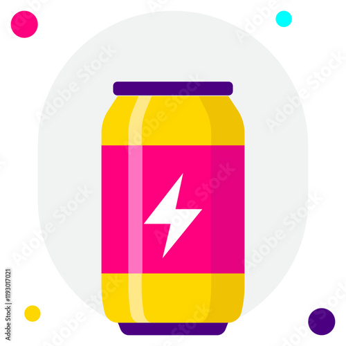 Vibrant Energy Drink Can Illustration