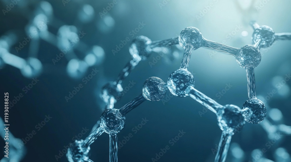 Abstract 3D rendering of molecular structure. Abstract 3D rendering of molecular structure.