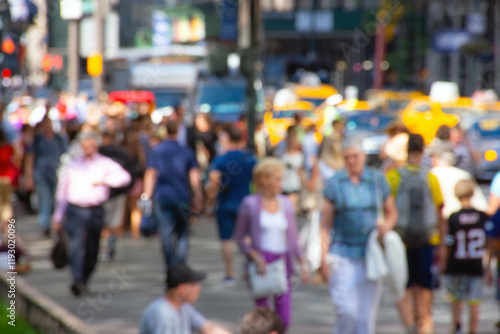 Canvas Print Blurred Crowd