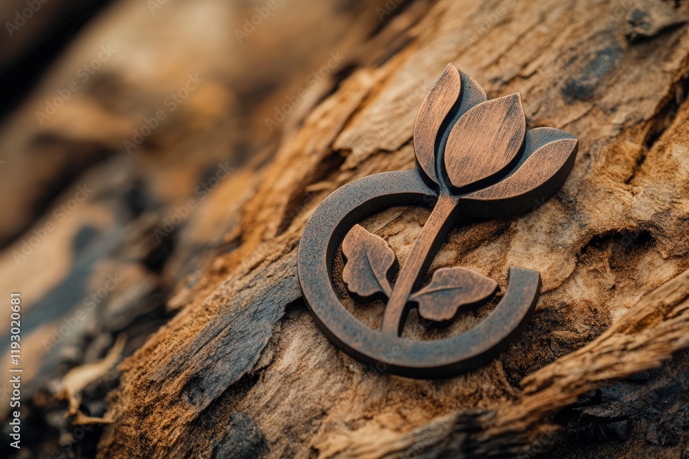 Symbolic woman symbol with floral motif, engraved on wood, celebrating feminism, empowerment and Women's Day, March 8, feminism and empowerment concept Symbolic woman symbol with floral motif, engraved on wood, celebrating feminism, empowerment and Women's Day, March 8, feminism and empowerment concept