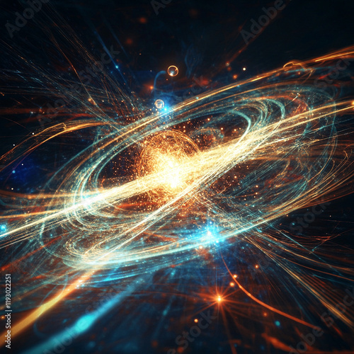 Dynamic cosmic explosion outer space digital art nebulous environment abstract viewpoint universal concepts for sci-fi inspiration