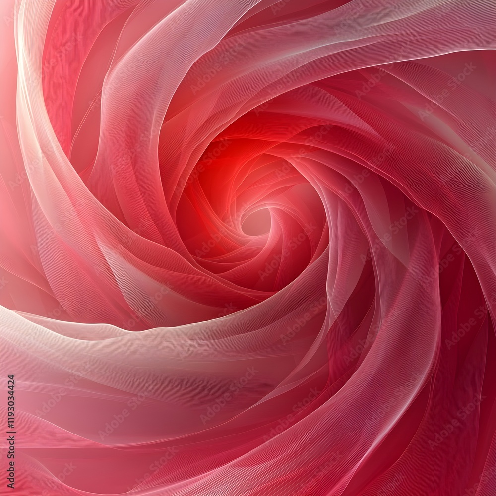 Fototapeta premium Abstract pastel pink and red swirling background with subtle heart shapes blended in.
