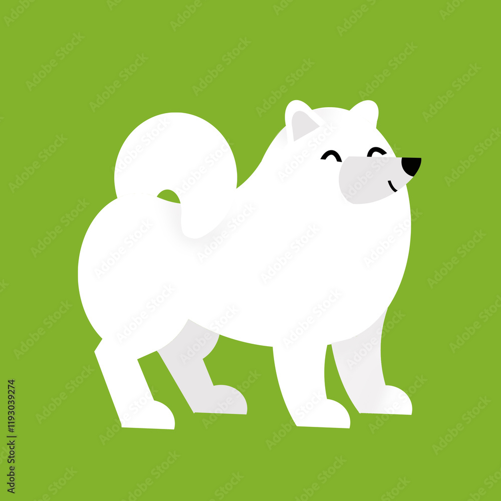The Smiling Snowdog: A Beautiful White Samoyed The Smiling Snowdog: A Beautiful White Samoyed