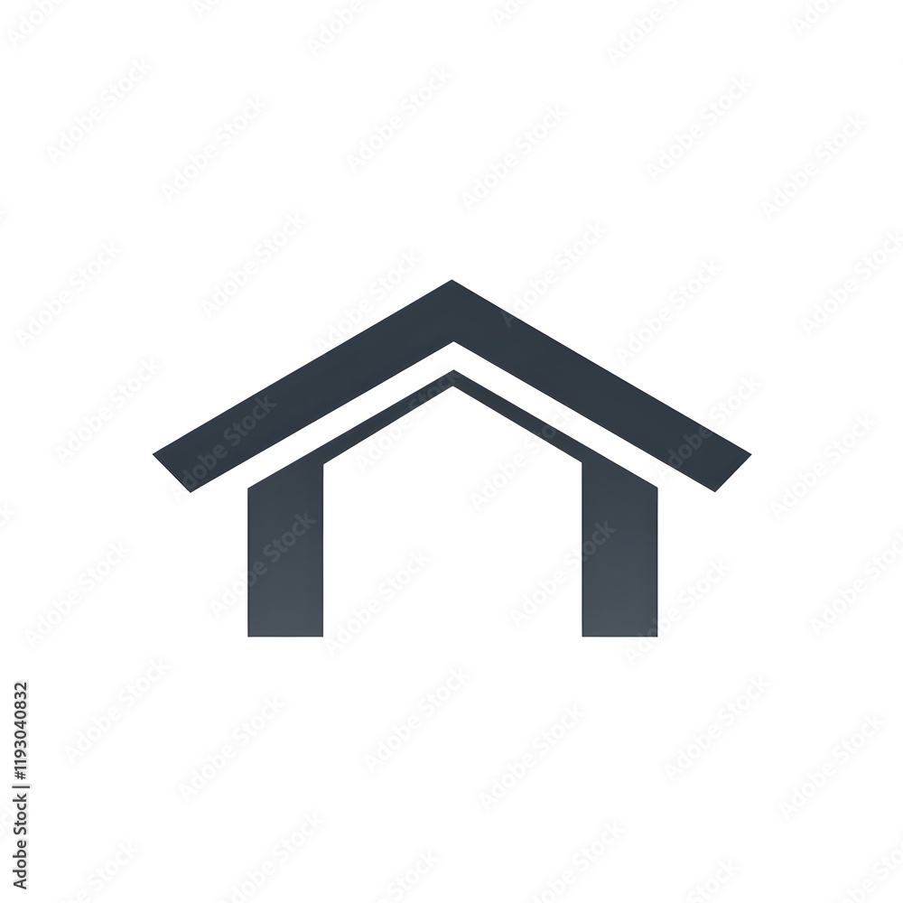 Minimalist black and white house logo representing real estate, architecture, or property business Minimalist black and white house logo representing real estate, architecture, or property business