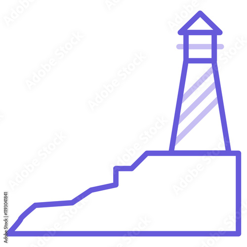 Lighthouse Landscape Icon