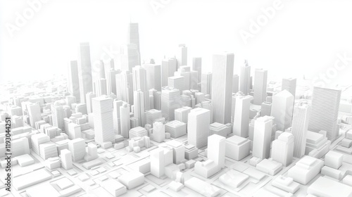 High-rise buildings and skyscrapers featured in a minimalist design.