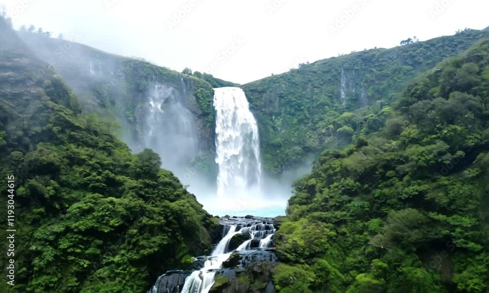 waterfall landscape natural scenery background