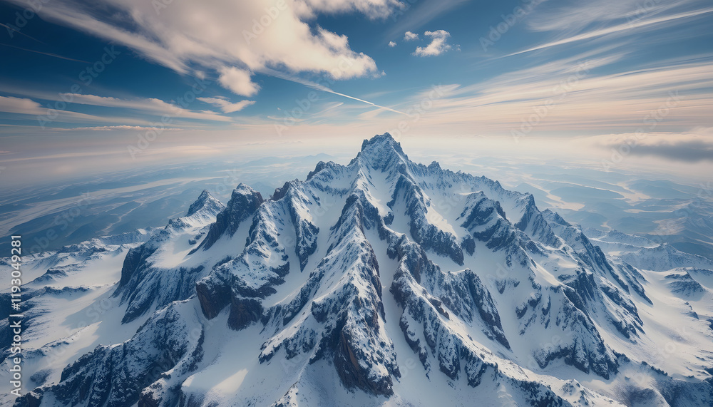 Obraz premium Planet Earth landforms from a Northern perspective, studio photography, with white tones