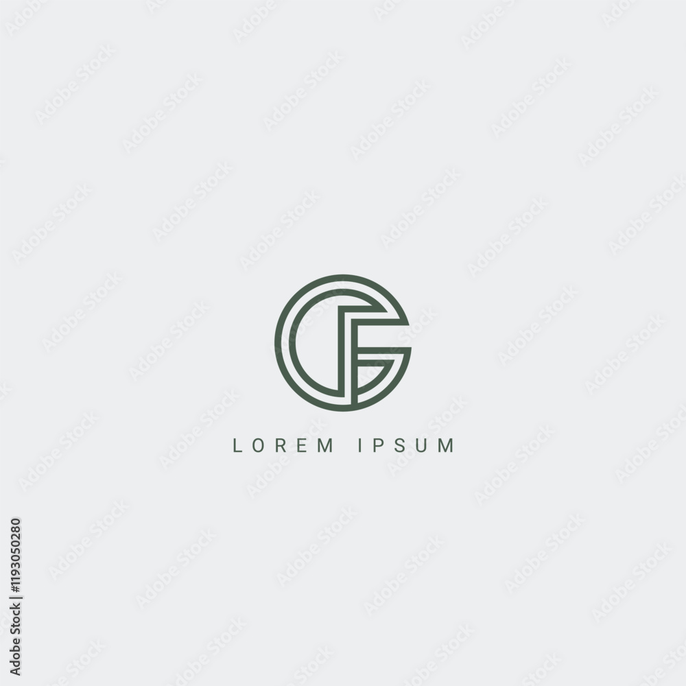 Abstract CF FC or CF letter simple style business logo design vector template Abstract CF FC or CF letter simple style business logo design vector template