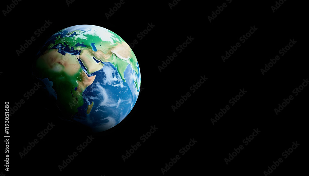 Earth in Space. Planet Globe on Black Background for Science Wallpaper, origami, with white tones Earth in Space. Planet Globe on Black Background for Science Wallpaper, origami, with white tones