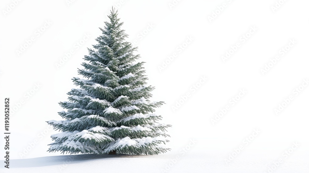 Christmas tree in isolation on a white background, a digital representation. Christmas tree in isolation on a white background, a digital representation.