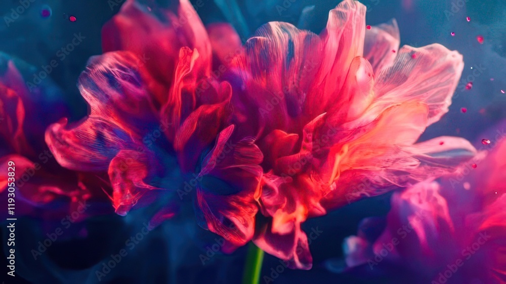 Flower with red petals and a green stem Flower with red petals and a green stem