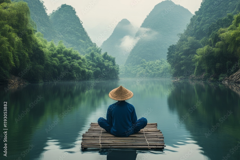 filipino man in straw hat sitting against the view on the lake
filipino man in straw hat sitting against the view on the lake